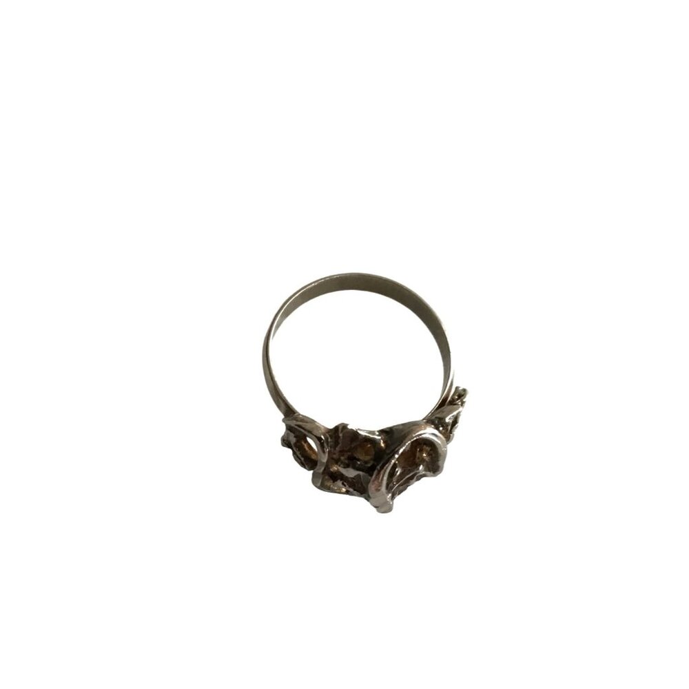 BEAUTIFUL WOMENS SILVER TONE RING Size 5 - Picture 3 of 4